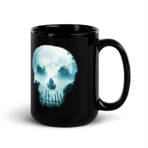 Black coffee mug
