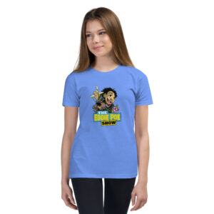 Eddie Poe Show Short Sleeve T-Shirt - Heather Columbia Blue, M
